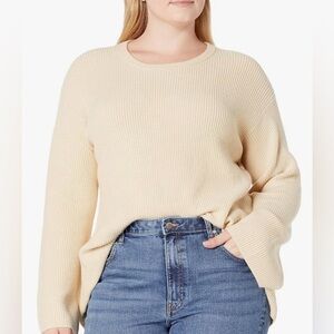 The Drop Women's crew neck  Cream Sweater XXL